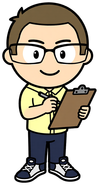MiddleSiggy, the channel's cartoon character, writing notes on a clipboard